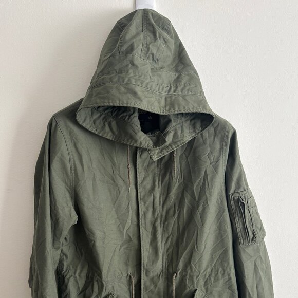 Alpha Industries Olive Green Fishtail Parka Military Coat /Jacket Medium- Large - Picture 1 of 13